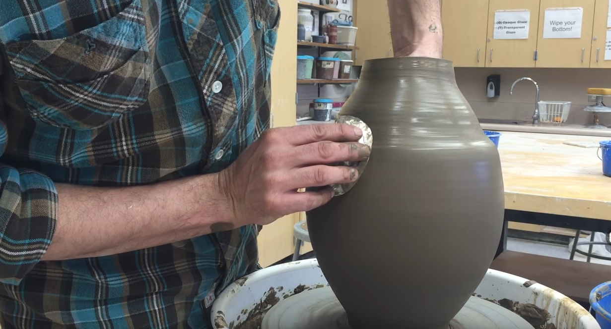 Shaping a large bottle